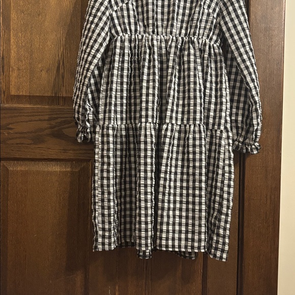 Emery rose black and white checkered shirt/ midi dress size xl - Picture 7 of 8